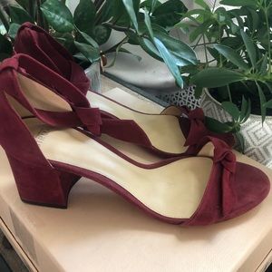Alexandre Birman Suede Red Sandals Heels 9 or 39.5 New